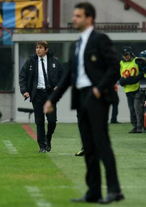 Football - soccer: Serie A, Inter Mailand - Juventus Turin; Juve Trainer Antonio Conte - Inter Trainer Andrea Stramaccioni xHOCHxZWEIx xItalyxPhotoxPressx 