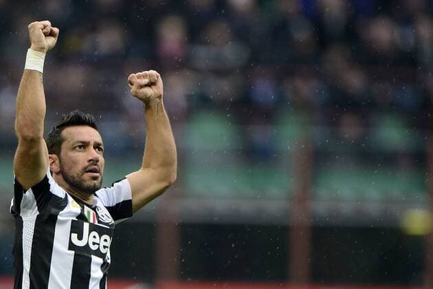 Milano 30 03 2013 - Serie A Inter Mailand - Juventus Turin; Jubel Fabio Quagliarella 