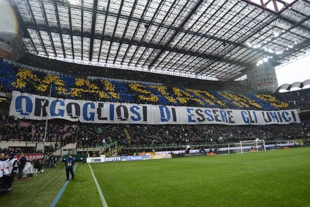 Milano 30 03 2013 - Serie A Inter Mailand - Juventus Turin; coreografia tifosi Inter 