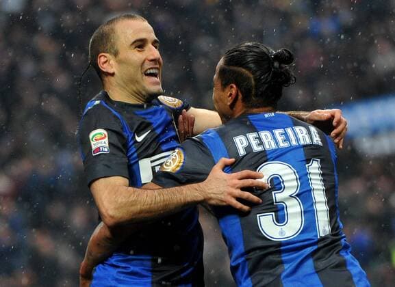 Serie A, Inter Mailand - Juventus Turin, Rodrigo Palacio - Alvaro Pereira xHOCHxZWEIx xItalyxPhotoxPressx 
