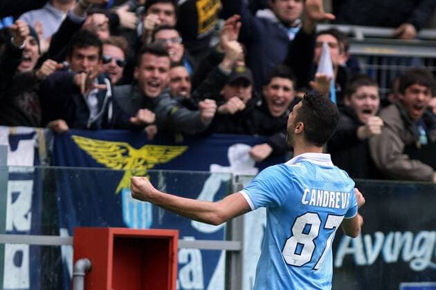 Rom, 30. März 2013 - Sport, Fußball, Serie A, Saison 2012 2013, Lazio Rom - Catania Calcio: Antonio Candreva (Lazio Rom)