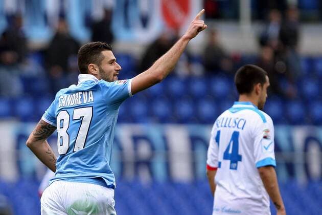 Rom, 30. März 2013 - Sport, Fußball, Serie A, Saison 2012 2013, Lazio Rom - Catania Calcio: Antonio Candreva (Lazio Rom)