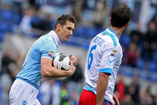 Rom, 30. März 2013 - Sport, Fußball, Serie A, Saison 2012 2013, Lazio Rom - Catania Calcio: Miroslav Klose (Lazio Rom)