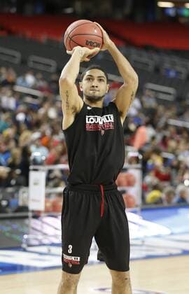 April 5, 2013 - Atlanta, GA, USA - Peyton Siva (3) of the Louisville Cardinals shoots as the team practices on Friday, April 5, 2013, in Atlanta, Georgia, n preparation for their semifinal game on Saturday. LOUISVILLE PRACTICE - ZUMAm67