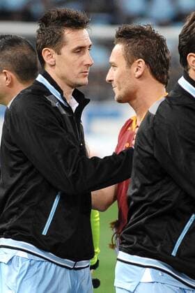 Miroslav Klose Lazio, Francesco Totti Roma .Serie A.AS Roma Vs Lazio Rom andreaxstaccioli