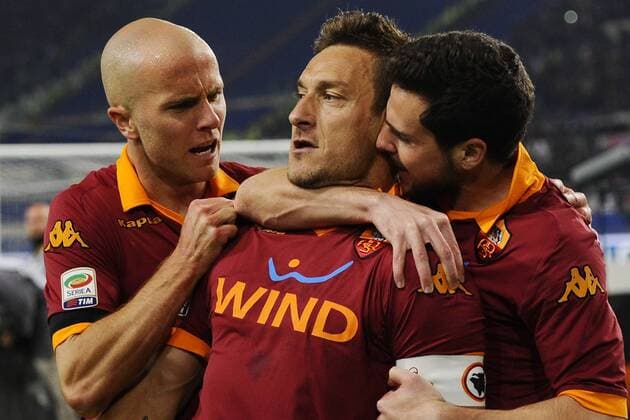Serie A AS Rom vs Lazio Rom Francesco Totti 