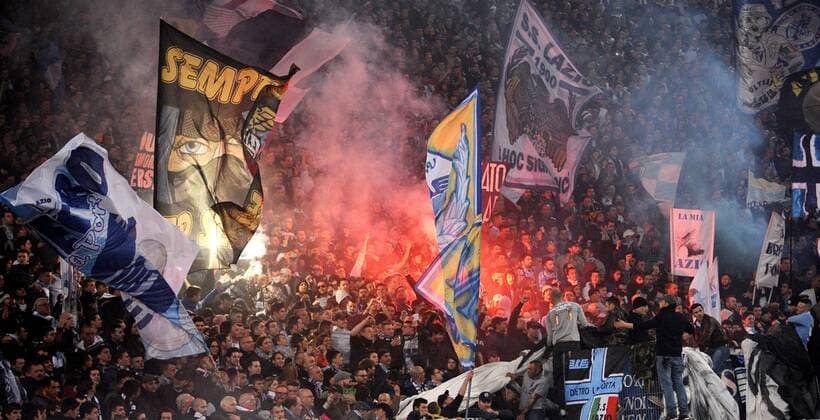 Fans Lazio in curva Nord 08 04 2013 Roma Stadio Olimpico Football Calcio 2012 2013 Serie A AntoniettaxBaldassarre