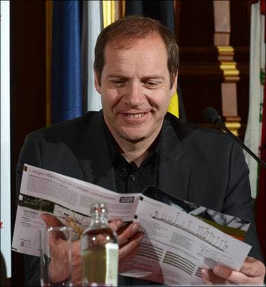 Christian Prudhomme (ASO Director) CYCLISME : Presentation des Classiques ardennaises 2013 - Liege - 09 04 2013 Photonews Panoramic 