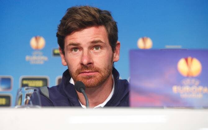 10.04.2013 St Jakob Park Basel , SCHWEIZ , Saison 2012 2013 Herren Fussball UEFA Europa League . Medienkonferenz mit Trainer Andre Villas Boas (Tottenham Hotspur FC ) 