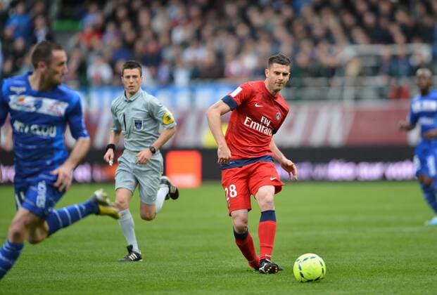 Thiago Motta (psg) FOOTBALL: AC Aube Troyes (ES, ESTAC) - Paris St Germain (PSG). Ligue 1 - 13 04 2013 xAnthonyxBIBARDxFEPx 
