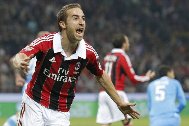 Mathieu Flamini Milan, Goal Celebration, Milano 14 4 2013, 2012 2013 Serie A - AC Milan vs. SSC Napoli MarcoxBertorello