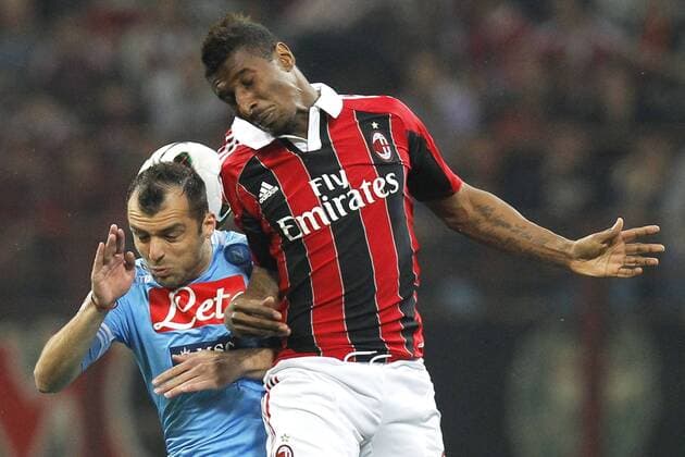 Kevin Constant Milan, Goran Pandev Napoli, Milano 14 4 2013, 2012 2013 Serie A - AC Milan vs. SSC Napoli MarcoxBertorello