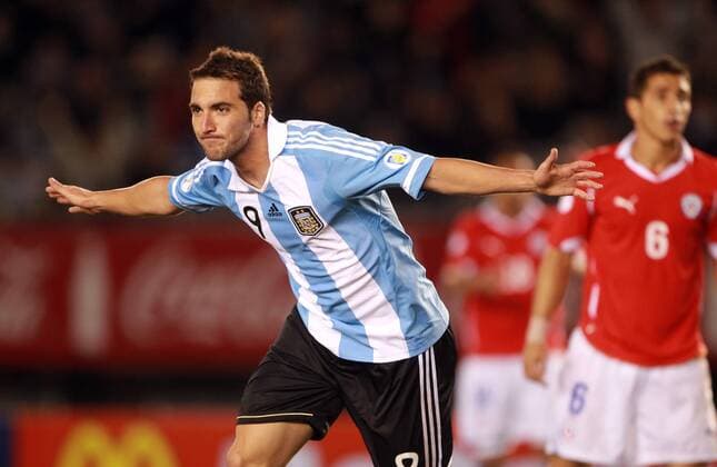 Gonzalo Higuain Argentina 3-0. Argentina vs Chile. Buenos Aires - Argentina.