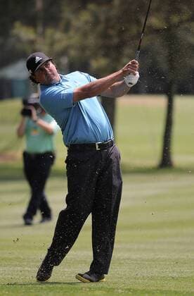 April 19, 2013 - Hilton Head Island, SC, USA - Pat Perez hits the ball from the fairway on the 9th hole during the second round of the RBC Heritage presented by Boeing at Harbour Town Golf Links in Sea Pines on Hilton Head Island, South Carolina, Friday, April 19, 2013. RBC Heritage - ZUMAm67