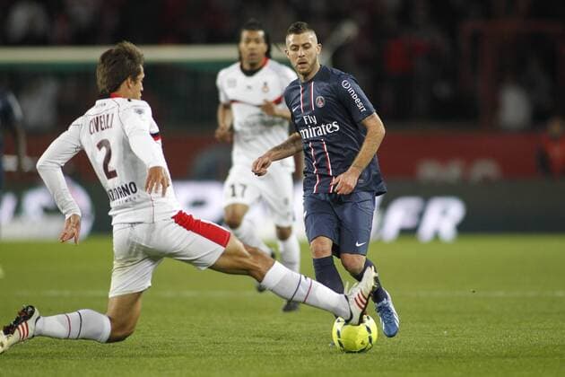 Jeremy Menez (PSG) - Renato Civelli (OGCN) Paris St. Germain (PSG) vs OGC Nizza - Ligue 1 - 21 04 2013 MichaelBaucher Panoramic 