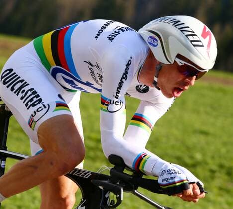 23.04.2013 Le Chable , Radsport Tour de Romandie Prolog Bergzeitfahren Le Chable - Bruson Bild zeigt Rang 16 für Tony Martin (GER) Team Omega Pharma Quick Step Aktion Einzelbild Foto 