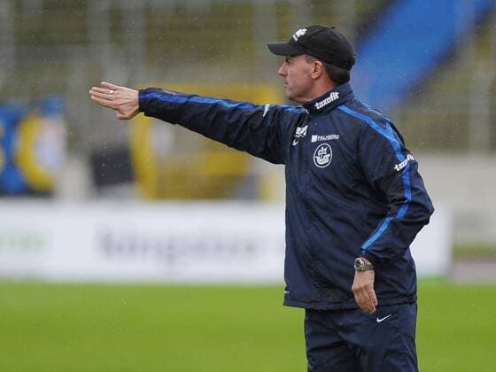 im Marc FASCHER, Trainer Hansa Rostock in Aktion an der Linie, EP_Spektrum