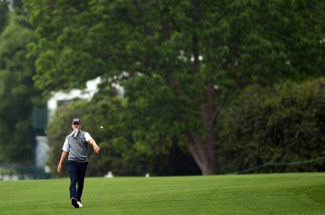 April 30, 2013 - Charlotte, NC, USA - Roberto Castro tosses his ball out along the 16th fairway on Tuesday, April 30, 2013, during a practice round for the Wells Fargo Championship at Quail Hollow Club in Charlotte, North Carolina. Wells Fargo Championship - ZUMAm67