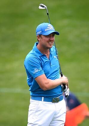 April 30, 2013 - Charlotte, NC, USA - Jonas Blixt watches his shot from the 18th fairway on Tuesday, April 30, 2013, during a practice round for the Wells Fargo Championship at Quail Hollow Club in Charlotte, North Carolina. Wells Fargo Championship - ZUMAm67