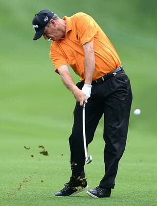 April 30, 2013 - Charlotte, NC, USA - Neal Lancaster hits a drive from the 18th fairway on Tuesday, April 30, 2013, during a practice round for the Wells Fargo Championship at Quail Hollow Club in Charlotte, North Carolina. Wells Fargo Championship - ZUMAm67