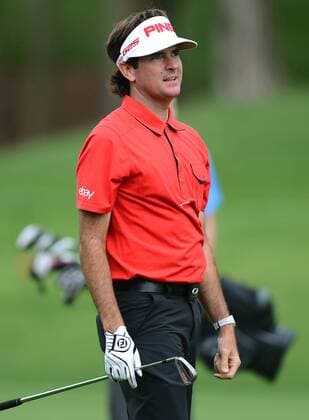 May 1, 2013 - Charlotte, NC, USA - Bubba Watson reacts to his shot on the 18th hole during the Pro-Am at Quail Hollow Club ahead of the Wells Fargo Championship in Charlotte, North Carolina, on Wednesday, May 1, 2013. Wells Fargo Championship - ZUMAm67