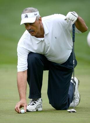 May 1, 2013 - Charlotte, NC, USA - Stedman Graham places his ball prior to putting on the 3rd green during the Pro-Am at Quail Hollow Club ahead of the Wells Fargo Championship in Charlotte, North Carolina, on Wednesday, May 1, 2013. Wells Fargo Championship - ZUMAm67