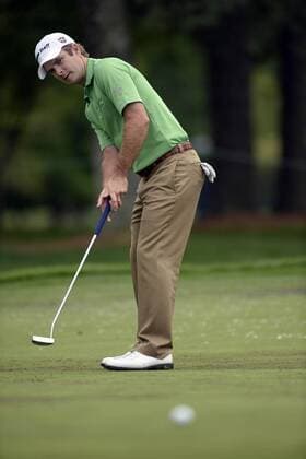 May 2, 2013 - Charlotte, NC, USA - Kevin Streelman putts on the 9th green during the first round of the Wells Fargo Championship at Quail Hollow Club in Charlotte, North Carolina, on Thursday, May 2, 2013. WELLS FARGO PGA Golf Herren EVENT - ZUMAm67