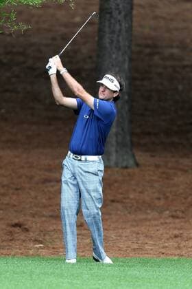 02 May 2013: Bubba Watson hits his approach shot on 3 during first round action at the the Wells Fargo Championship Tournament at Quail Hollow Country Club, Charlotte, North Carolina. GOLF: MAY 02 PGA Golf Herren - Wells Fargo Championship - First Round Icon2013050200246 EDITORIAL USE ONLY
