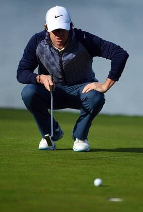 May 3, 2013 - Charlotte, North Carolina, U.S. - RORY MCILROY lines up a putt on the 14th green during the second round of the Wells Fargo Championship at Quail Hollow Club. Golf 2013 - Wells Fargo Championship - Round 2 - ZUMAm67