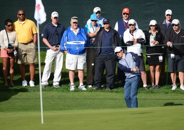 May 3, 2013 - Charlotte, NC, USA - Rory McIlroy pitches onto the 15th green during the second round of the Wells Fargo Championship at Quail Hollow Club in Charlotte, North Carolina, on Friday, May 3, 2013. WELLS FARGO PGA Golf Herren TOURNAMENT  - ZUMAGA