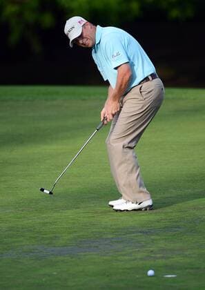 May 3, 2013 - Charlotte, NC, USA - John Rollins putts on the 13th hole during the second round of the Wells Fargo Championship at Quail Hollow Club in Charlotte, North Carolina, on Friday, May 3, 2013. WELLS FARGO PGA Golf Herren TOURNAMENT - ZUMAm67