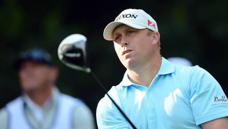 May 3, 2013 - Charlotte, NC, USA - John Rollins watches his tee shot on the 14th hole during the second round of the Wells Fargo Championship at Quail Hollow Club in Charlotte, North Carolina, on Friday, May 3, 2013. WELLS FARGO PGA Golf Herren TOURNAMENT - ZUMAm67