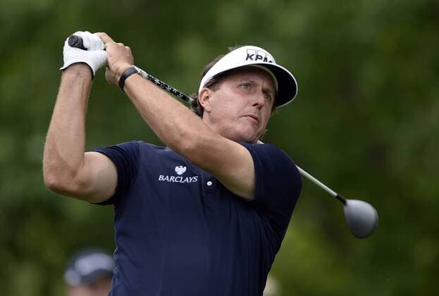 May 3, 2013 - Charlotte, NC, USA - Phil Mickelson watches his shot from the eighth green during the second round of the Wells Fargo Championship at Quail Hollow Club in Charlotte, North Carolina, Friday, May 3, 2013. WELLS FARGO PGA Golf Herren TOURNAMENT - ZUMAm67