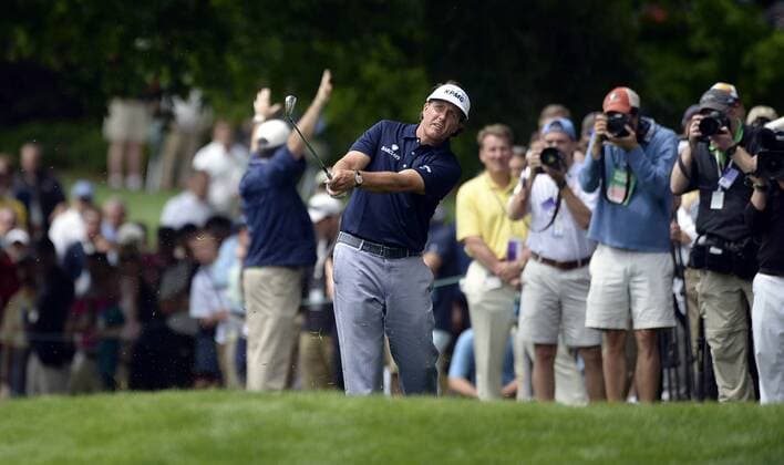 May 3, 2013 - Charlotte, NC, USA - Phil Mickelson watches his shot form the seventh fairway during the second round of the Wells Fargo Championship at Quail Hollow Club in Charlotte, North Carolina, Friday, May 3, 2013. WELLS FARGO PGA Golf Herren TOURNAMENT - ZUMAm67