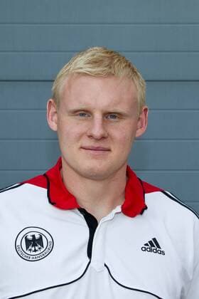 Patrick Wiencek (Deutschland) - Handball Länderspiel Deutschland vs. Slowenien in der GETEC Arena in Magdeburg - Portrait,Deutschland,4.05.2013,Mann,Handball