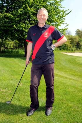 Der ehemalige Fußball-Profi Karl Allgöwer anläßlich des Eagles Charity Golf Turnier Europapark am 06.05.2013 in Herbolzheim-Tutschfelden.