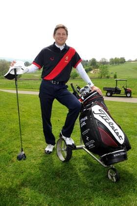 Golfprofi Stephan Gandl anläßlich des Eagles Charity Golf Turnier Europapark am 06.05.2013 in Herbolzheim-Tutschfelden.
