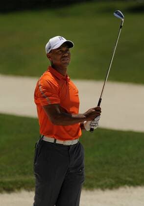 9 May 2013: Tiger Woods from the sand trap on the first during the first round of the Players Championship at TPC Sawgrass in Ponte Vedra Beach, Florida. GOLF: MAY 09 PGA Golf Herren - THE PLAYERS Championship - First Round Icon1305092729 EDITORIAL USE ONLY