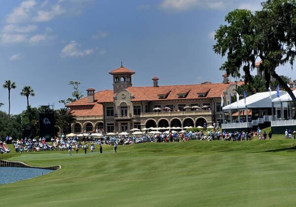 10 May 2013: The club house from the 18th fairway at TPC Sawgrass in Ponte Vedra Beach, Florida. GOLF: MAY 10 PGA Golf Herren - THE PLAYERS Championship - Second Round Icon1305100959 EDITORIAL USE ONLY