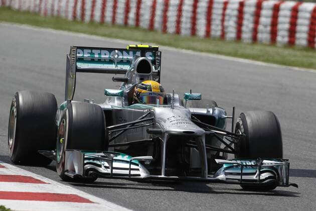 Motorsports: FIA Formula One World Championship 2013, Grand Prix of Spain, 10 Lewis Hamilton (GBR, Mercedes AMG Petronas F1 Team), xHOCHxZWEIx