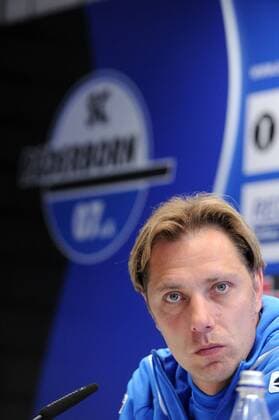 Rene MÜLLER (Neuer Trainer SC Paderborn 07) auf der auf der Pressekonferenz EP_Sippel