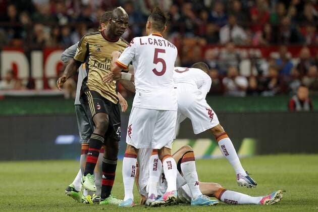 Mario Balotelli Milan, Milano 12 5 2013 .Stadio S.Siro .Football Calcio 2012 2013 Serie A. AC Milan Vs AS Roma. MarcoxBertorello