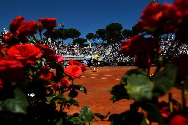 Caroline Wozniacki Denmark Centre Court mit Rosen Tennis Internazionali d Italia 2013 andreaxbalda