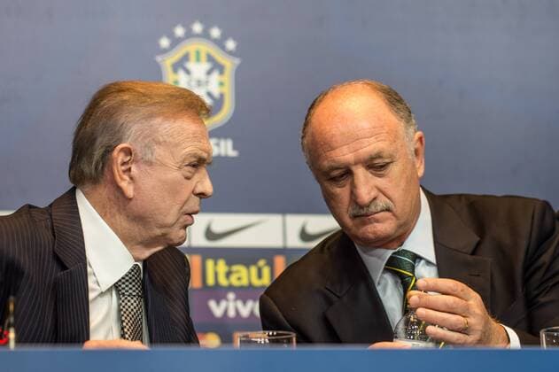 Jose Maria Marin und Luis Felipe Scolari während einer Pressekonferenz der Selecao im Hotel Sofitel. Rio de Janeiro RJ, Brasil 14 05 2013. x(11)xCelsoxPupox xFotoarenax  (16288)