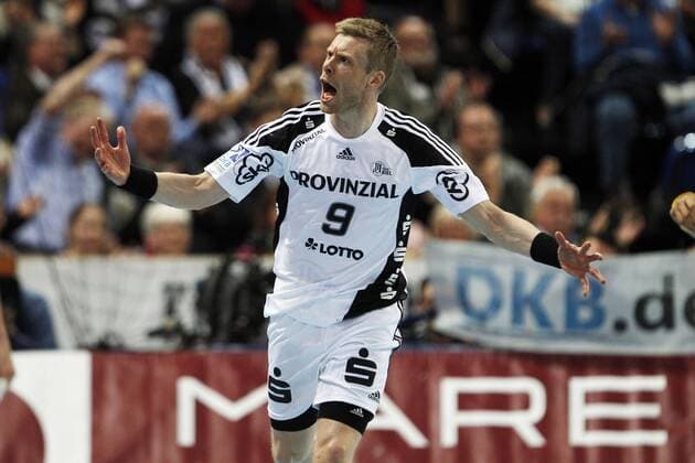 Kiel, 14. Mai 2013 - Handball, 1. Bundesliga 2012 13, THW Kiel - Rhein-Neckar Löwen: Gudjon Valur Sigurdsson (THW Kiel, 9)
