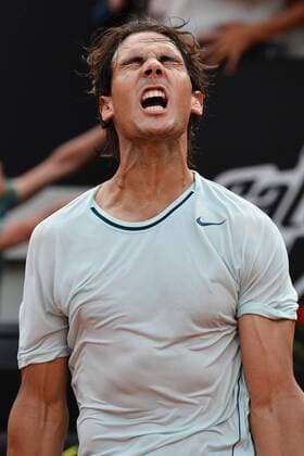 Rafael Nadal celebrates victory Esultanza - ATP Masters in Rom 2013 andreaxbalda