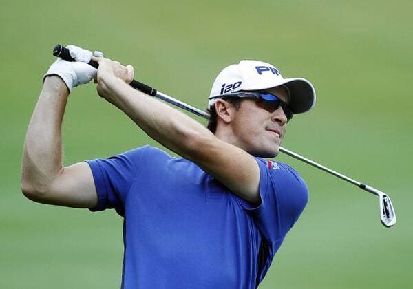 16 MAY 2013: Scott Langley on the 18th fairway during the first round of the HP Byron Nelson Championship played at TPC Las Colinas Four Season Resort in Irving, TX. GOLF: MAY 16 PGA Golf Herren - HP Byron Nelson Championship - First Round Icon1305160709 EDITORIAL USE ONLY
