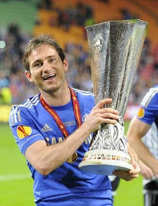 Frank Lampard of Chelsea FC with the UEFA Europa League Cup - UEFA Europa League Final - London - The Amsterdam Arena - Amsterdam - Netherlands - 15 05 13 - Picture Simon Bellis Sportimage EDITORIAL USE ONLY. No use with unauthorised audio, video, data, fixture lists, club league logos or live services. Online in-match use limited to 120 images, no video emulation. No use in betting, games or single club league player publications.