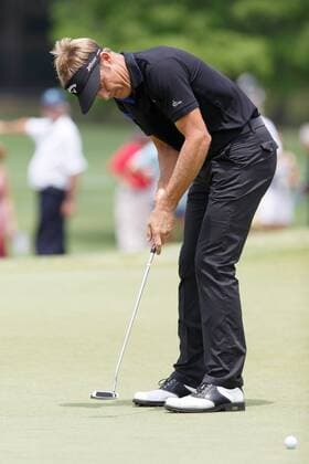 May 17, 2013: Stuart Appleby watches his birdie attempt on 1 during the second round of the HP Byron Nelson Championship played at the TPC Four Seasons Resort in Irving, TX. GOLF: MAY 17 PGA Golf Herren - HP Byron Nelson Championship - Second Round Icon1305173862 EDITORIAL USE ONLY