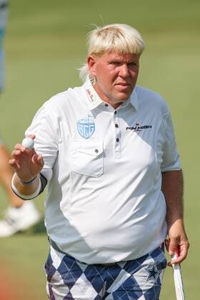 May 17, 2013: John Daly acknowledges the crowd on 16 during the second round of the HP Byron Nelson Championship played at the TPC Four Seasons Resort in Irving, TX. GOLF: MAY 17 PGA Golf Herren - HP Byron Nelson Championship - Second Round Icon1305175472 EDITORIAL USE ONLY
